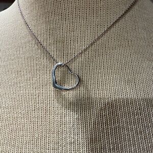 Tiffany & Co Peretti Silver Heart Pendant Necklace